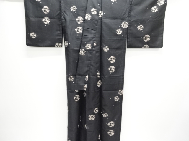  絽花丸文様小紋着物